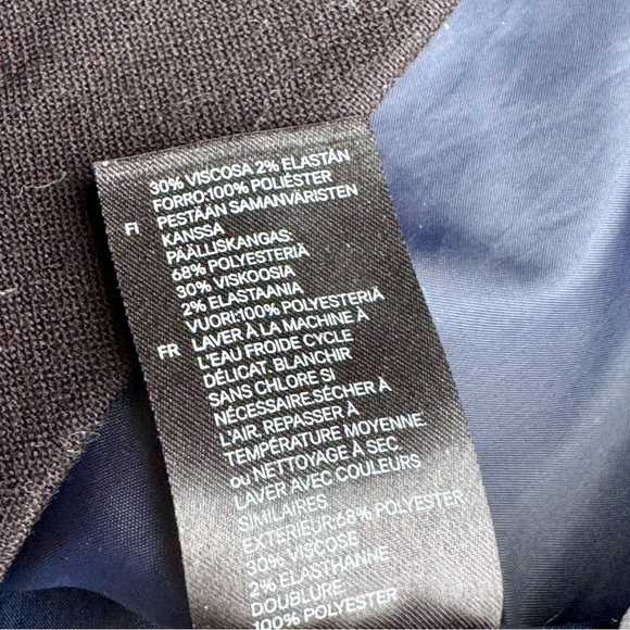 H&M Size 6 Tailored Double Breasted Wool Blend Coat‎ Black - Picture 7 of 14